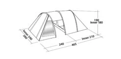 Easy Camp Galaxy 400 Gold Red Tunneltent - 4 Personen -Winkel Voor Kampeerartikelen 120355 galaxy 400 gold red drawing perspective2