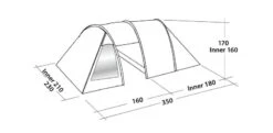 Easy Camp Galaxy 300 Rustic Green Tunneltent - 3 Personen -Winkel Voor Kampeerartikelen 120390 galaxy 300 rustic green drawing perspective2