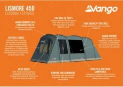 Vango Lismore 450 Tunneltent - 4 Persoons - Groen -Winkel Voor Kampeerartikelen 1900 1783 lismore 450 package 3
