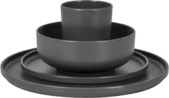 Bo-Camp Patom Melamine Serviesset - 16-delig - Antraciet -Winkel Voor Kampeerartikelen 699 1200 6181462 04