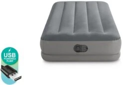 Intex Prestige Mid-Rise Luchtbed - Eenpersoons - Ingebouwde Elektrische Pomp -Winkel Voor Kampeerartikelen 833 1200 intex twin prestige mid rise luchtbed 1 persoons 1