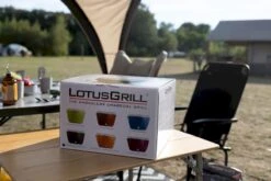 LotusGrill XL Hybrid Houtskoolbarbecue - Rood -Winkel Voor Kampeerartikelen doos lotusgrill 4