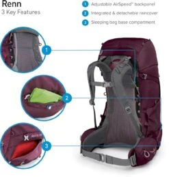 Osprey Renn Backpack - 50 Liter - Paars -Winkel Voor Kampeerartikelen osprey renn features 8